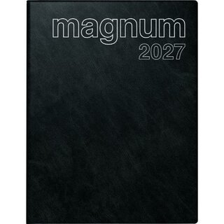 Rido-Ide Buchkalender 7027042906 Magnum, 1W/2S, 18,2 x 24cm, schwarz, 2027