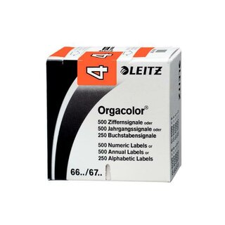 LEITZ Ziffernsignal Orgacolor 6604-10-00, sk, Ziff.4,...