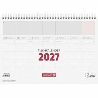 Brunnen 70212 Aufstellkalender 1 Woche/1 Seite,  29 x 20 cm, 2027
