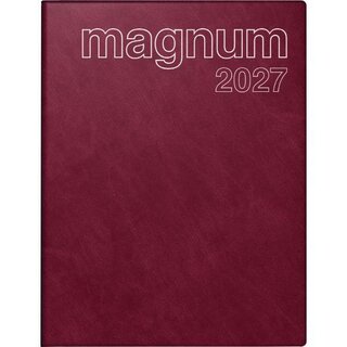 Rido-Ide Buchkalender 7027042296 Magnum, 18,2 x 24cm, rot, 2027