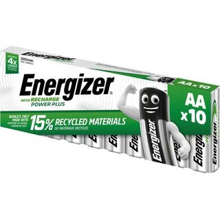 Akku Energizer 634354, Mignon, HR06/AA, 1,2 Volt, 2000mAh, 10 St�ck