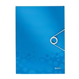 Eckspanner Leitz 4599 WOW, A4, PP, Fassungsverm�gen: 150 Blatt, blau metallic