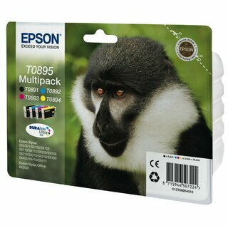 Tintenpatrone Epson T089540, 4 St�ck (schwarz/cyan/magenta/gelb)
