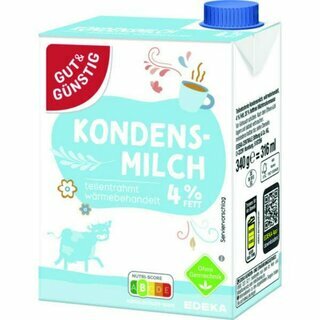 Gut & Gnstig Kondensmilch, 4% Fett, 340ml
