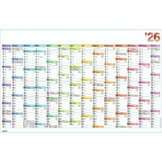 Bhner Plakatkalender DATA BCO14, 14 M/1 S, 105 x 66,6 cm, bunt, gefalzt, 2026