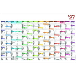 B�hner Plakatkalender DATA BCO14, 14 M/1 S, 105 x 66,6 cm, bunt, gefalzt, 2027