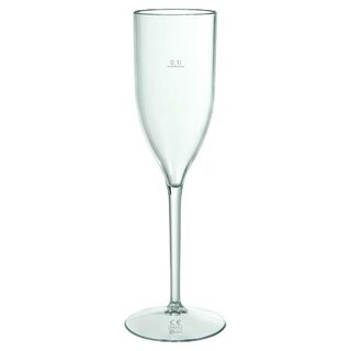 Duni wiederverwendbares Champanger Glas, 13 cl Transparent, 6 Stck