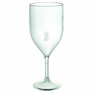 Duni wiederverwendbares Weinglas 23 cl,  Transparent, 6 Stck