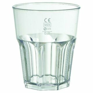 Duni wiederverwendbares Glas, 24 cl, transparent, 8 Stück