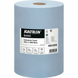 Wischtuch Katrin 464309 Handtuchrolle XXL2, 2-lagig, 360m, blau, 2 St�ck