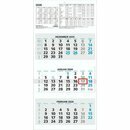 Zettler 3-Monatskalender 953, 32 x 70cm, schwarz/blau, 2026