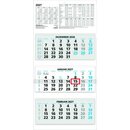 Zettler 3-Monatskalender 953, 32 x 70cm, schwarz/blau, 2027