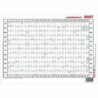 G�ss Plakatkalender Nr. 1, Jahresplaner, 12 Monate, 20 x 15cm (A5), 2027