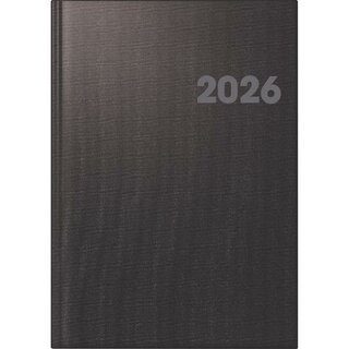 Brunnen Buchkalender 1076361906, 1Wo/2S, A4, schwarz, 2026