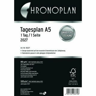 Chronoplan Jahresplaner 50226 Midi, 1T/1S, A5, Jahresset, 2027