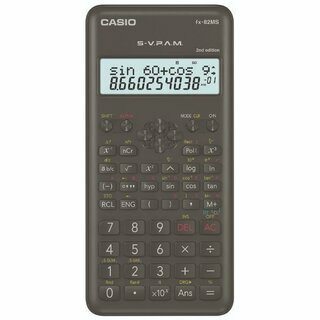 Taschenrechner Casio FX-82MS, 10 / +2stellig, Batteriebetrieb, grau