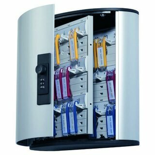 Schl�sselkasten Durable 1966, Zahlenschloss, f�r 36 Schl�ssel, silber/schwarz