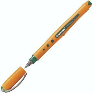 STABILO Tintenroller worker+ Fein 2016/36, Einweg, F / 0,3 mm, gr�n