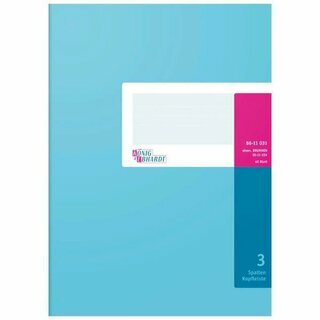 Knig & Ebhardt Spaltenbuch 86-11031, A4, 3 Spalten, 40 Blatt, magenta/hellblau