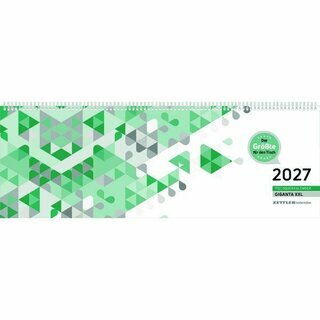 Zettler Tischquerkalender 126 Giganta XXL, 1W/2S, 42 x 15cm, 2027