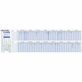 Zettler Urlaubsplaner 992, faltbar, 100 x 29,7 cm, f�r 25 Mitarbeiter, 2027