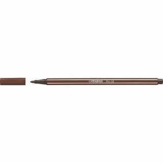 STABILO Faserschreiber Pen 68/45, Einweg, mit Kappe, M / 1 mm, braun