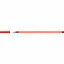 STABILO Faserschreiber Pen 68/40, Einweg, M / 1 mm, hellrot