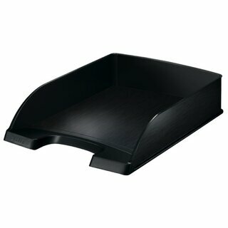 Briefkorb Leitz 5254 Style, stapelbar, Ma�e: 255 x 360 x 70mm, satin schwarz