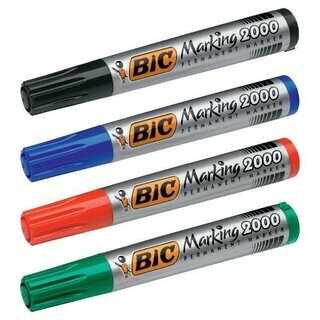 BIC 2000 Permanentmarker Rund Sortiert 4 St�ck