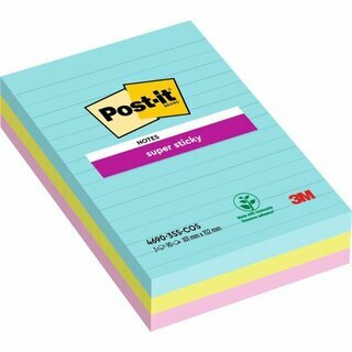 Haftnotizen Post-it Super Sticky 4690-SS, 101 x 152 mm,...
