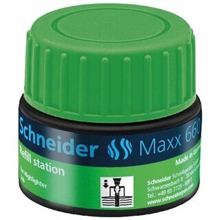 Nachf�lltinte Schneider Maxx 660, f�r Textmarker Job 150, Inhalt: 30ml, gr�n