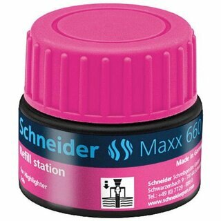 Nachf�lltinte Schneider Maxx 660, f�r Textmarker Job 150, Inhalt: 30ml, rosa