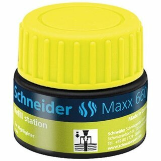 Nachf�lltinte Schneider Maxx 660, f�r Textmarker Job 150, Inhalt: 30ml, gelb