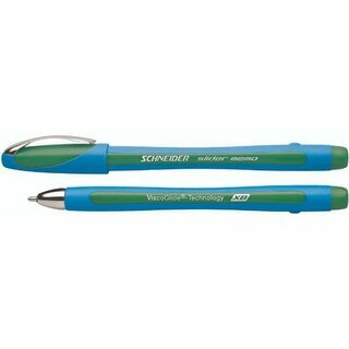SCHNEIDER Kugelschreiber slider memo 150204, Einw., Kappe, XB, 1,4mm, gr�n