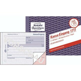 AVERY Zweckform Einnahmebeleg 1711, f�r �sterreich, A6q,...