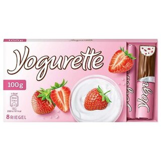 Yogurette Erdbeere Tafel, 8 Riegel, 100g