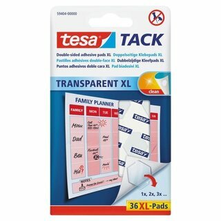Klebepads Tesa 59404, Tack XL, transparent, 36 St�ck