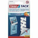 Klebepads Tesa 59408, Tack, transparent, 72 St�ck
