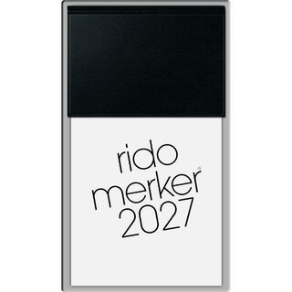 Rido-Ide Abrei�kalender 7035083906 Merker, 1T/1S, 10,8 x 20,1cm, schwarz, 2027