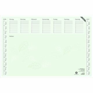 Zettler Schreibunterlage 106 Recycling, mit Kalender fr 2025, 60 x 40 cm, 2026