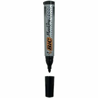 Permanentmarker BIC 2000, Rundspitze, Strichst�rke: 1,7mm, schwarz