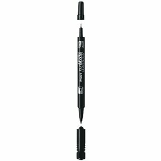Pilot Permanentmarker BeGreen Twin 4045701, 2 Spitzen: 0,4 & 0,8 mm, schwarz