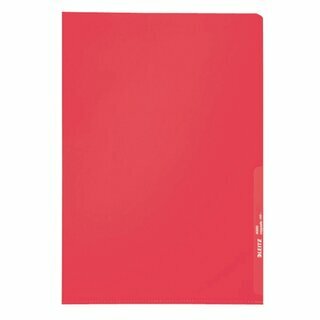 Sichth�llen Leitz 4000, A4, PP, St�rke: 0,13mm, genarbt, rot, 100 St�ck