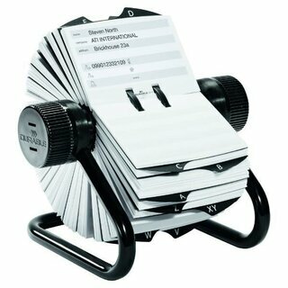 Rollkartei Durable 2482 Telindex, f�r 500 Visitenkarten, schwarz