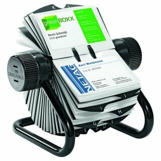 Rollkartei Durable 2481 Visifix, f�r 400 Visitenkarten, schwarz