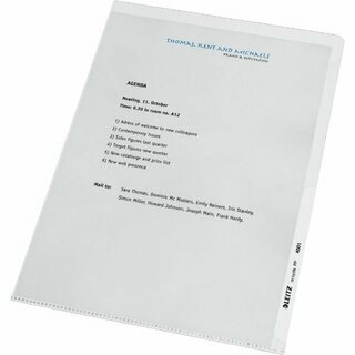 Sichth�llen Leitz 4001, A4, recycelt, PP, St�rke: 0,14mm, genarbt, 100 St�ck