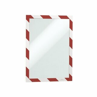 Inforahmen Durable 4944, Duraframe, A4, selbstklebend, rot/wei�, 2 St�ck
