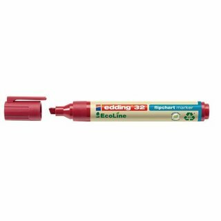 Flipchartmarker edding 32 EcoLine, Keilspitze, Strichst�rke: 1-5mm, rot