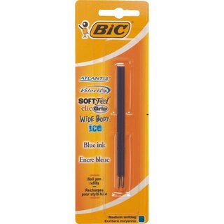 BIC Kugelschreibermine refill IS1197 Easy Glide 892409, 0,32 mm, blau, 2 St�ck