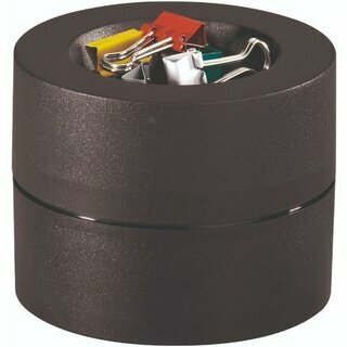 Klammernspender mauly, gef�llt, Kunststoff, magnetisch, rund, 73 x 60 mm
